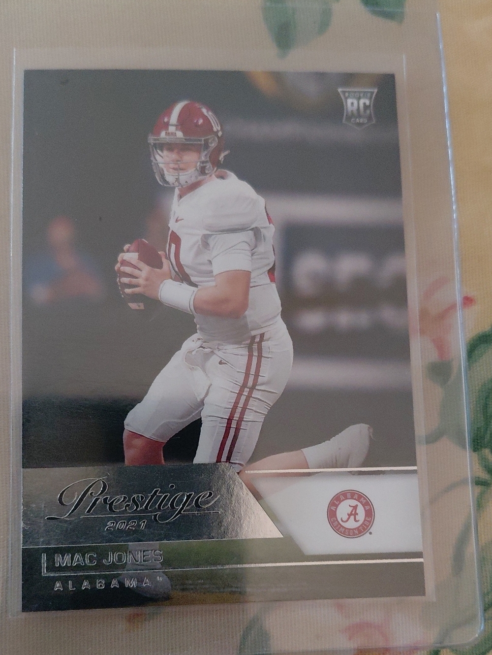 2021 Mac Jones Alabama Football Card - White & Crimson